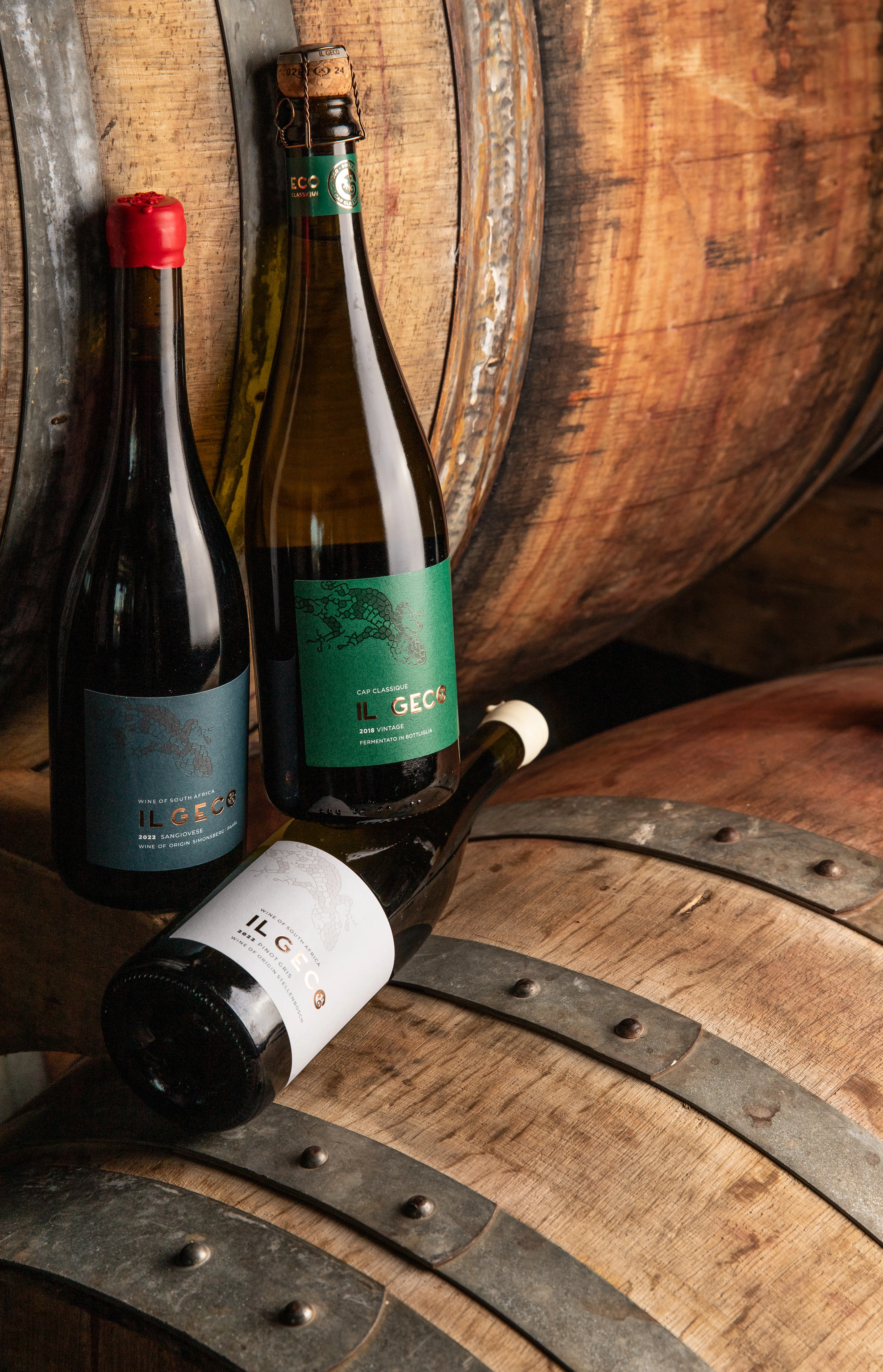 Wine barrels in the IL GECO cellar